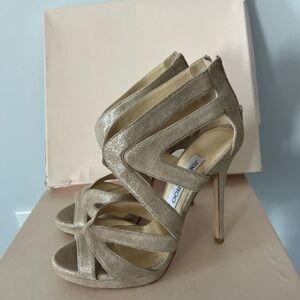 Jimmy Choo Shimmering Beige Heels